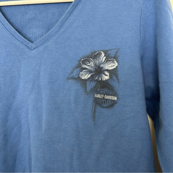 Vintage y2k Harley Davidson Top - Fitted V neck - Retro Biker alternative moto - Picture 6 of 6